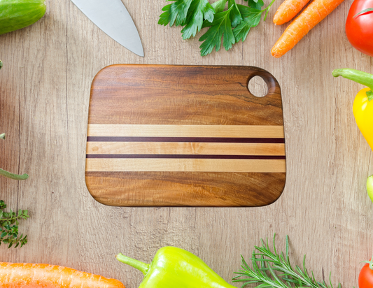 Sycamore, Maple and Bloodwood Cutting Board