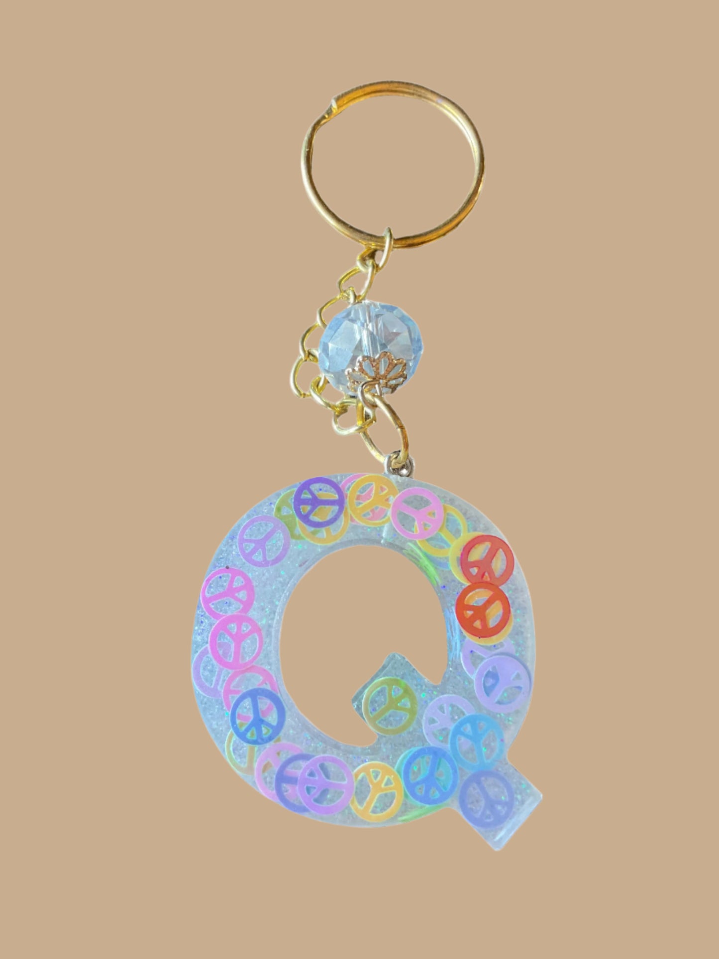 "Q" Letter Keychain / Bag Charm