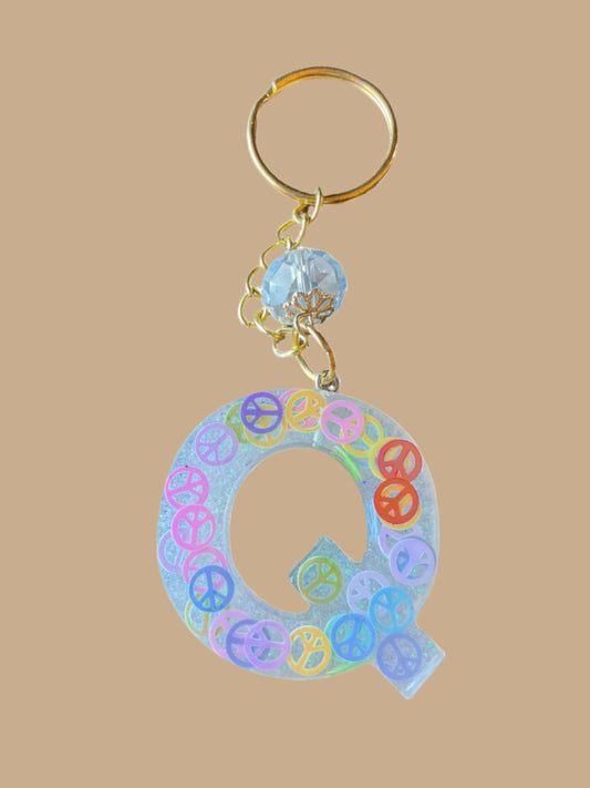 "Q" Letter Keychain / Bag Charm
