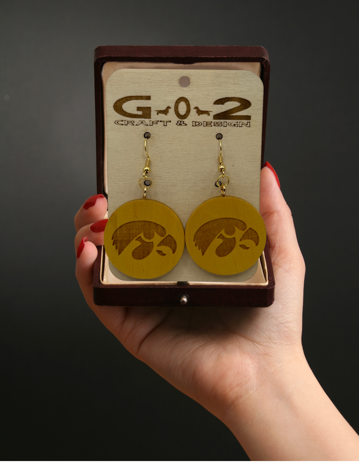 Yellowheart Tiger Hawk Earrings