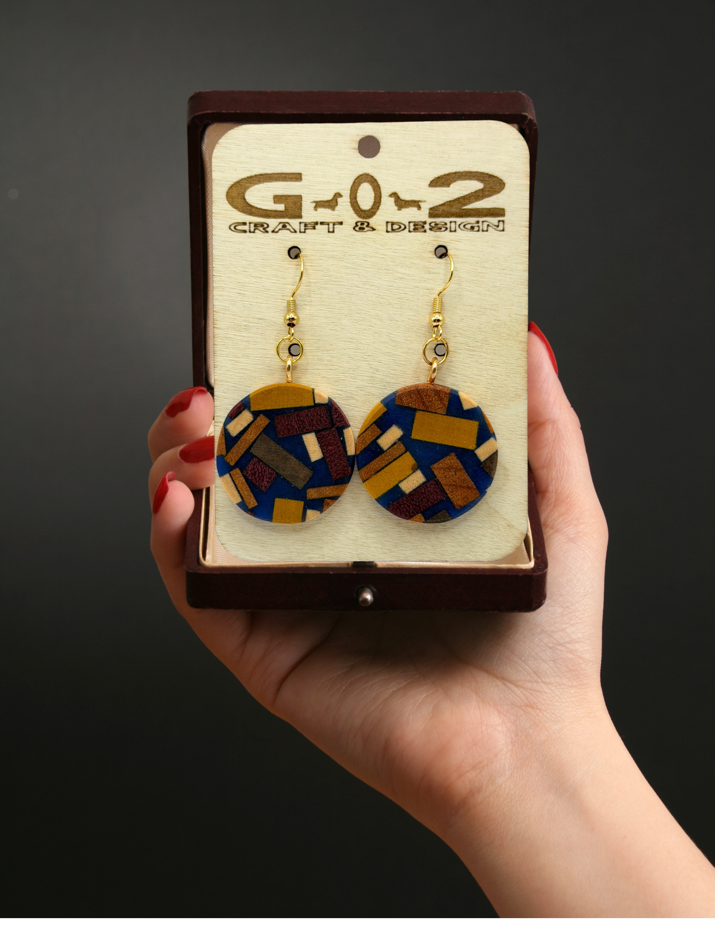 Multi Wood & Resin Earrings