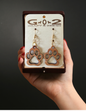 Canary Wood Paw Print Earrings