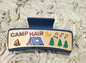 Hand Painted Laser Engraved Wood Claw Hair Clips