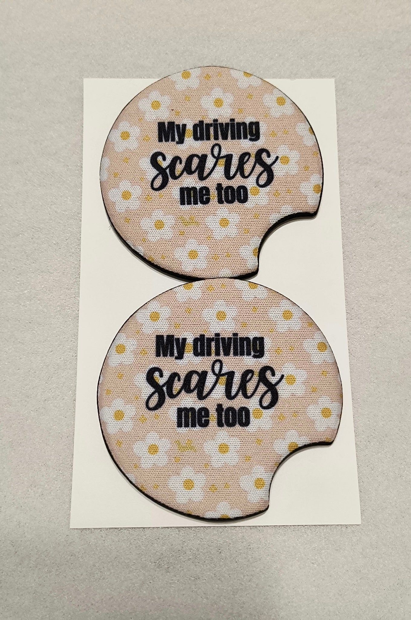 My Driving scares me too Car Coasters