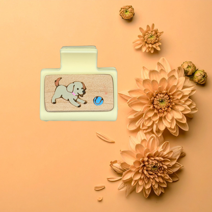 Mini Hand-Painted Laser-Engraved Hair Clips