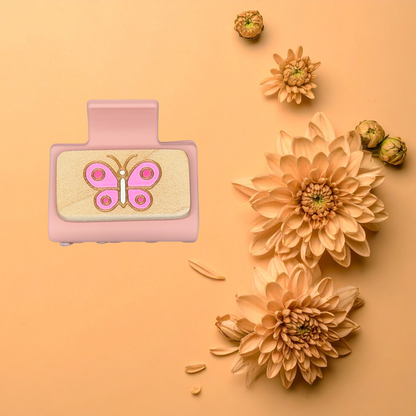 Mini Hand-Painted Laser-Engraved Hair Clips