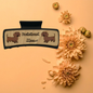 Hand Painted Laser Engraved Wood Claw Hair Clips
