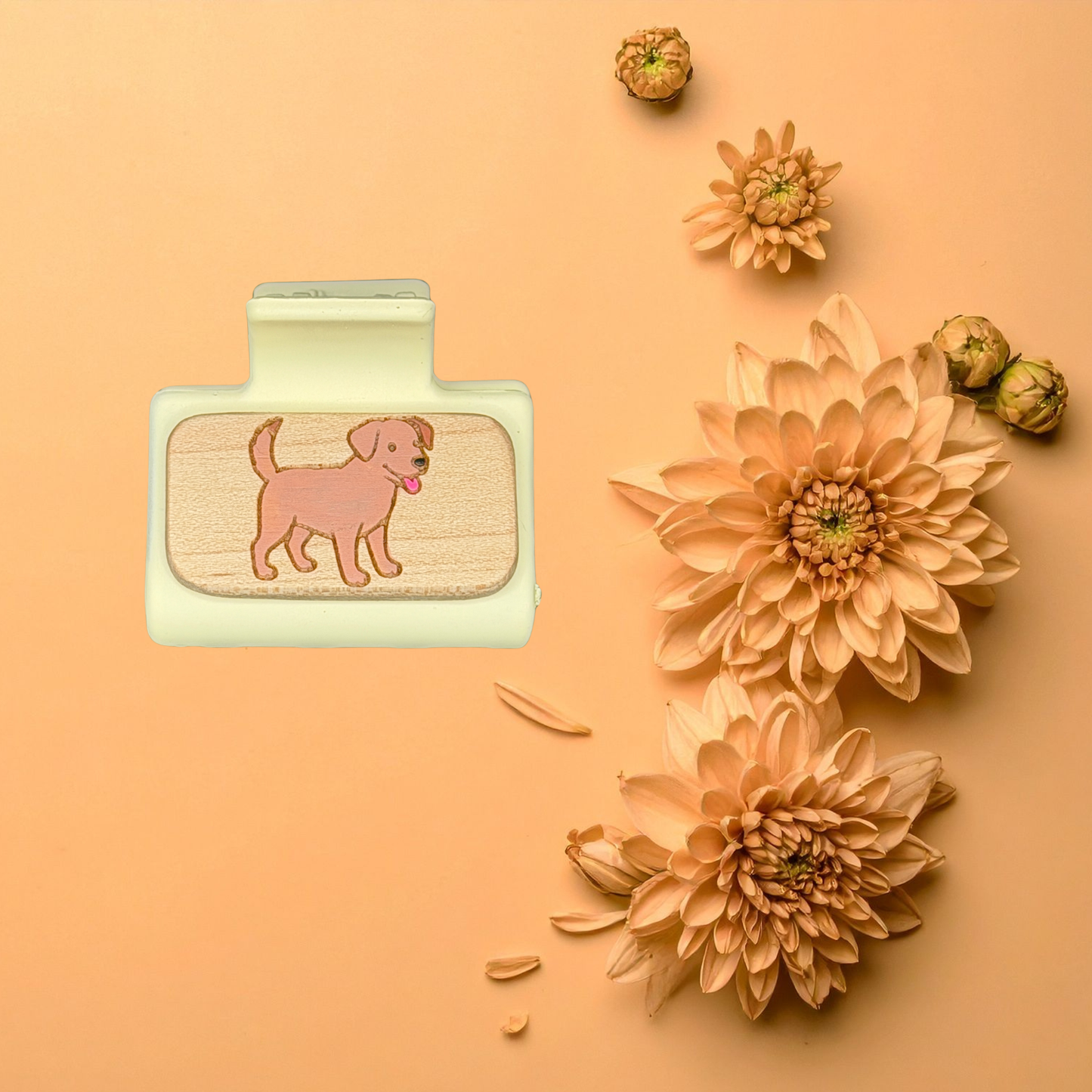 Mini Hand-Painted Laser-Engraved Hair Clips