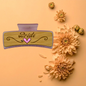 Laser Engraved Wood Claw Hair Clips