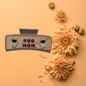Hand Painted Laser Engraved Wood Claw Hair Clips