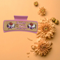 Hand Painted Laser Engraved Wood Claw Hair Clips