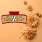 Hand Painted Laser Engraved Wood Claw Hair Clips