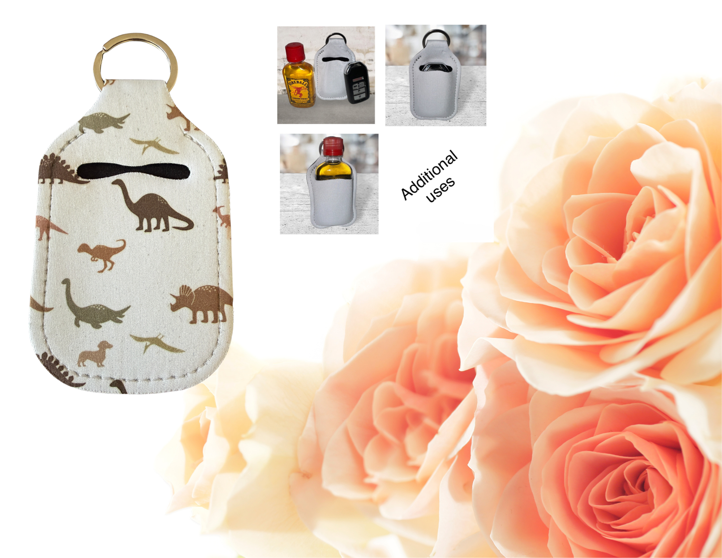 Dino hand sanitizer holder