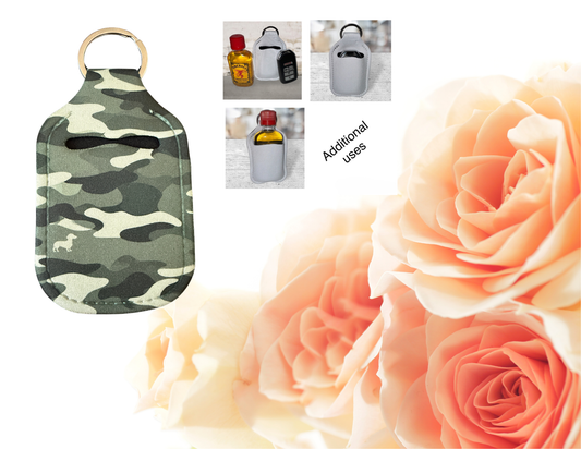 Camo hand sanitizer holder