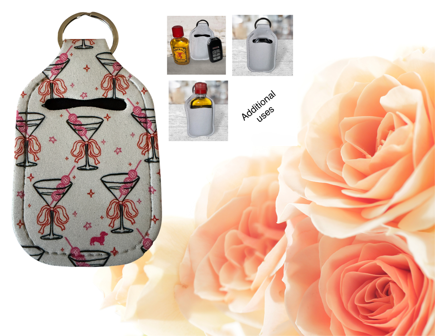 Martini hand sanitizer holder