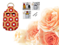 Orange flowers hand sanitizer holder