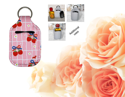 Cherries & bows hand sanitizer holder