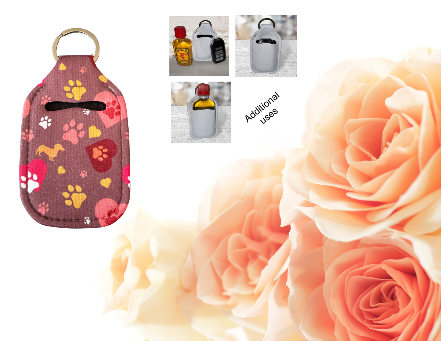 Heart & paws hand sanitizer holder