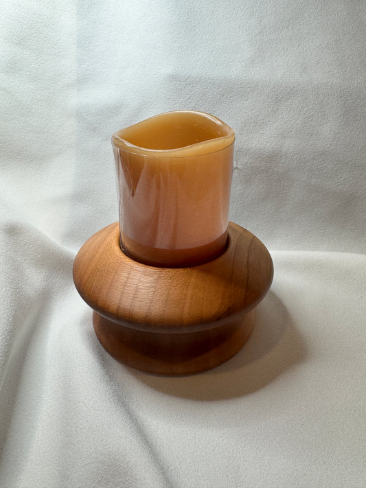 Mahogany Lathe Turned candle holder