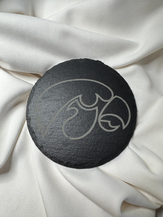 Tiger Hawk Slate Coaster (Round)