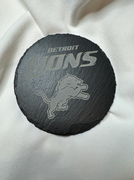 Lions Slate Coaster Round
