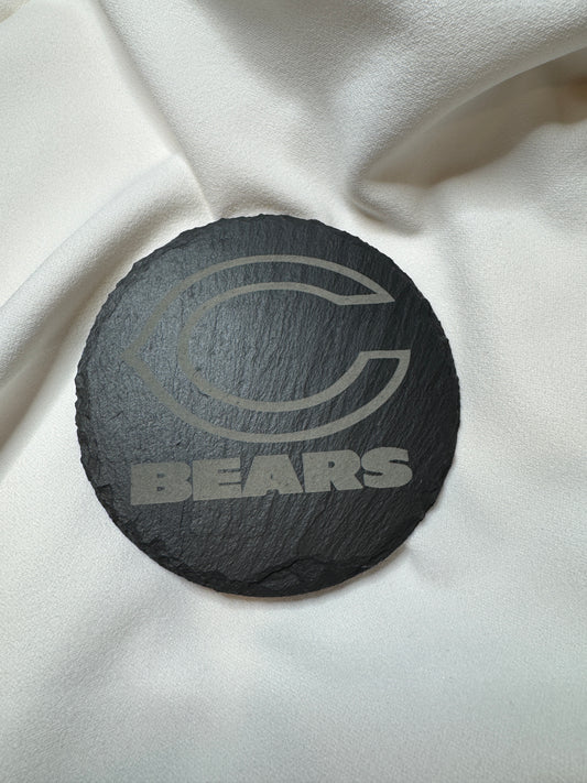 Bears Slate Coaster Round