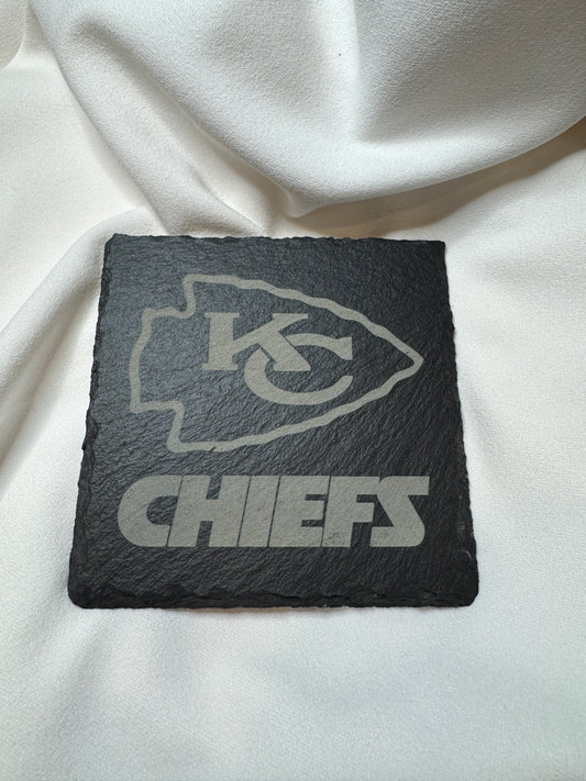 Chiefs Slate Coaster - Square