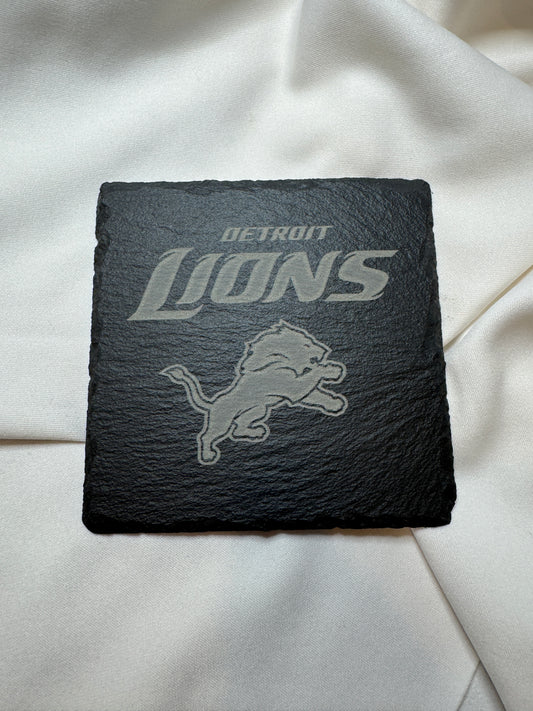 Lions Slate Coaster Square