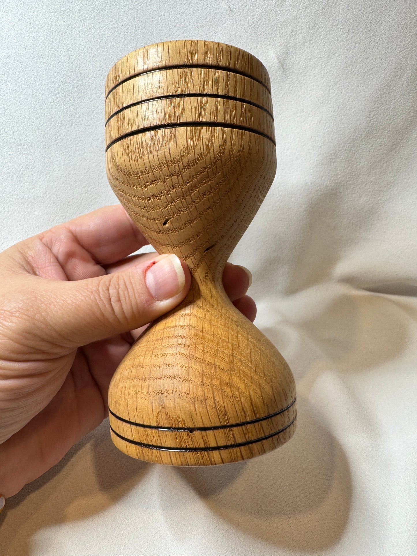 Oak Lathe Turned candle holder