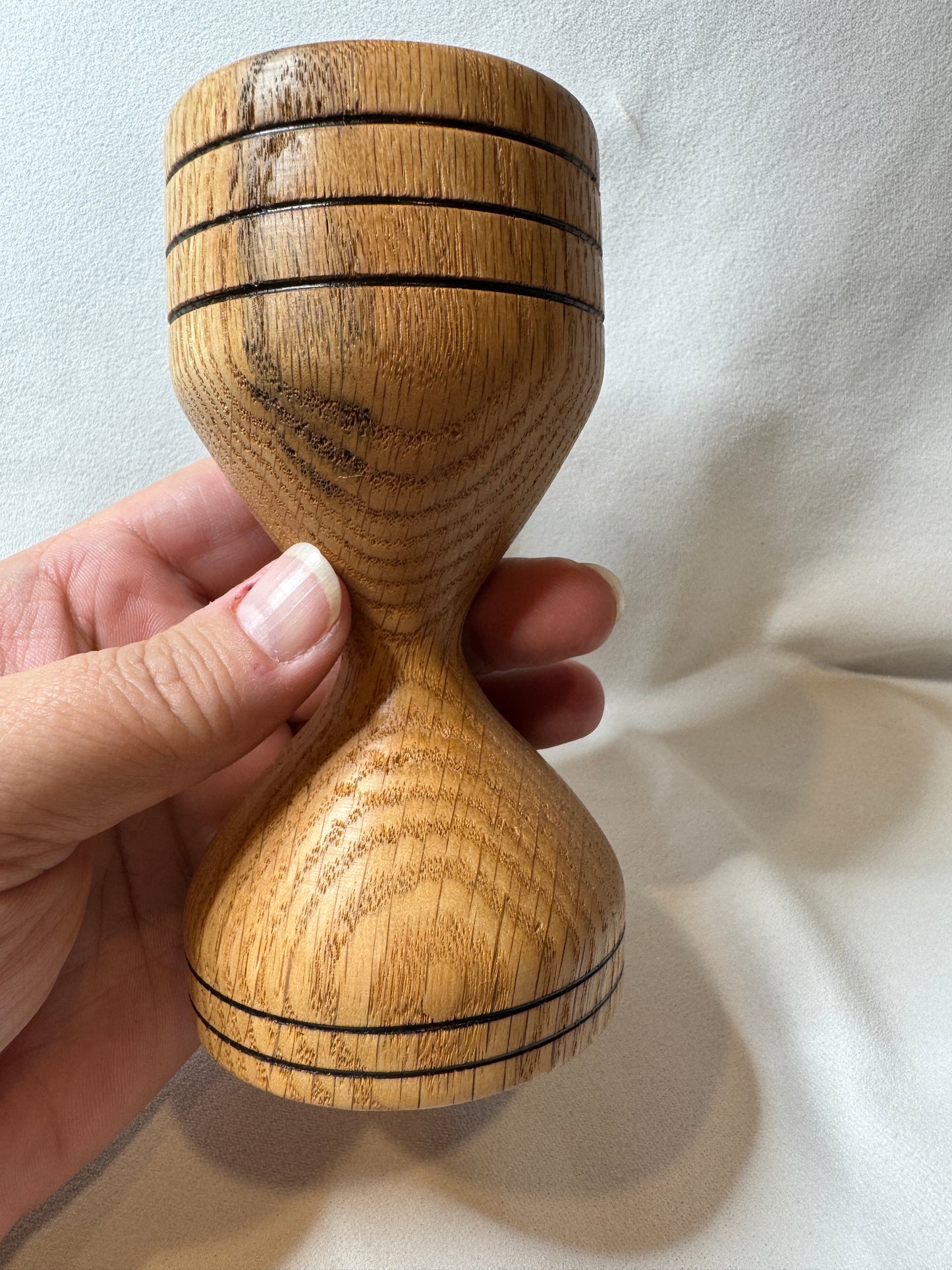 Oak Lathe Turned candle holder