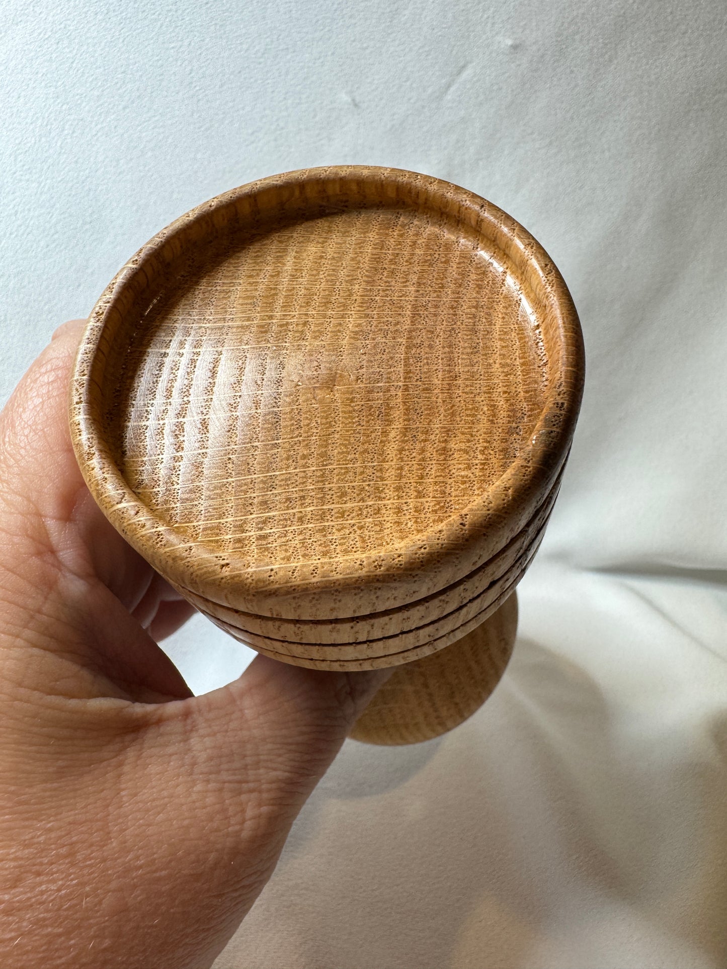 Oak Lathe Turned candle holder