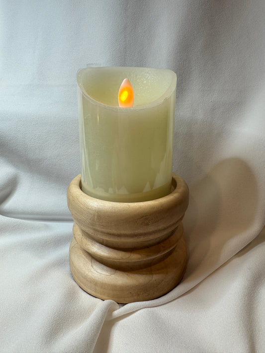 Maple Lathe Turned candle holder