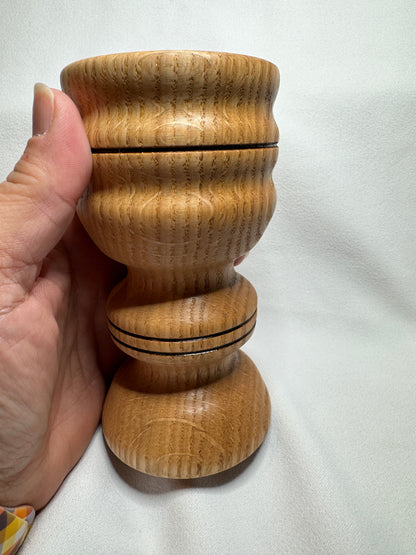 Oak Lathe Turned candle holder