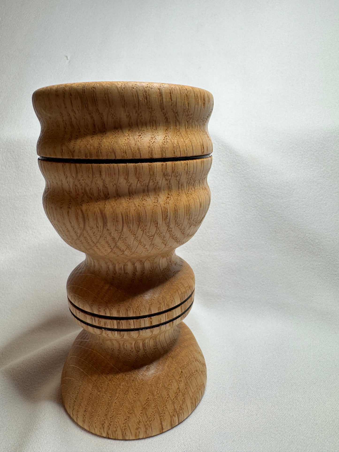 Oak Lathe Turned candle holder