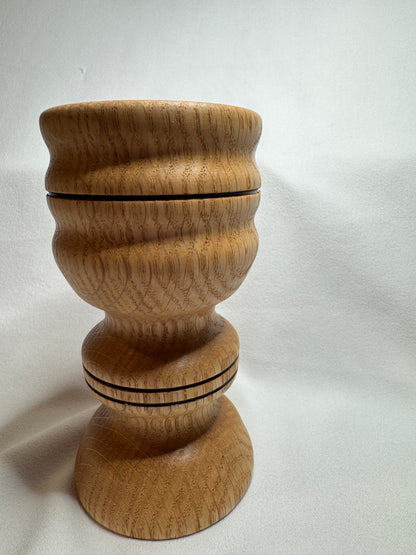 Oak Lathe Turned candle holder