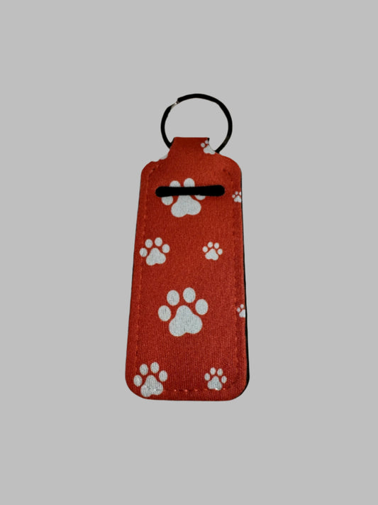 Red Paw Print Chapstick 👄 Lip Balm Holder