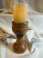 Cherry & Resin Lathe Turned Candle Holder