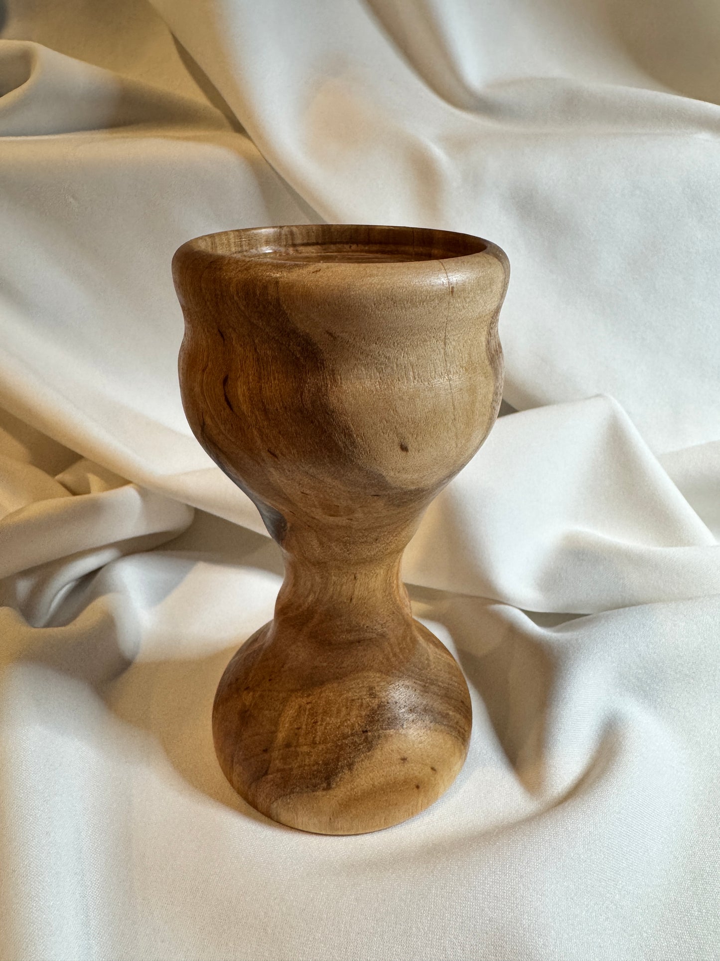 Cherry & Resin Lathe Turned Candle Holder