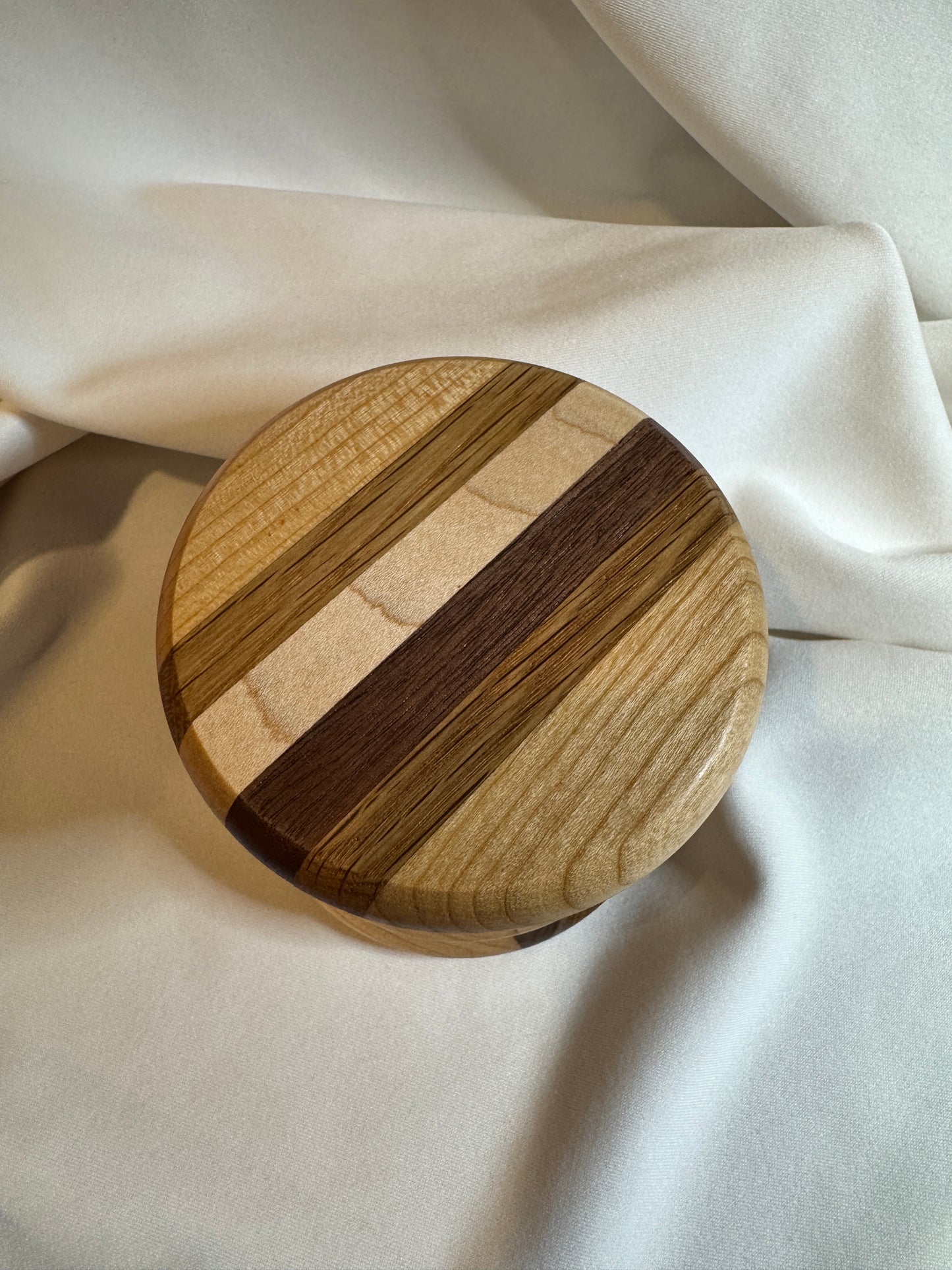 Cherry, Maple, Walnut and Oak Lathe Turned Candle Holder