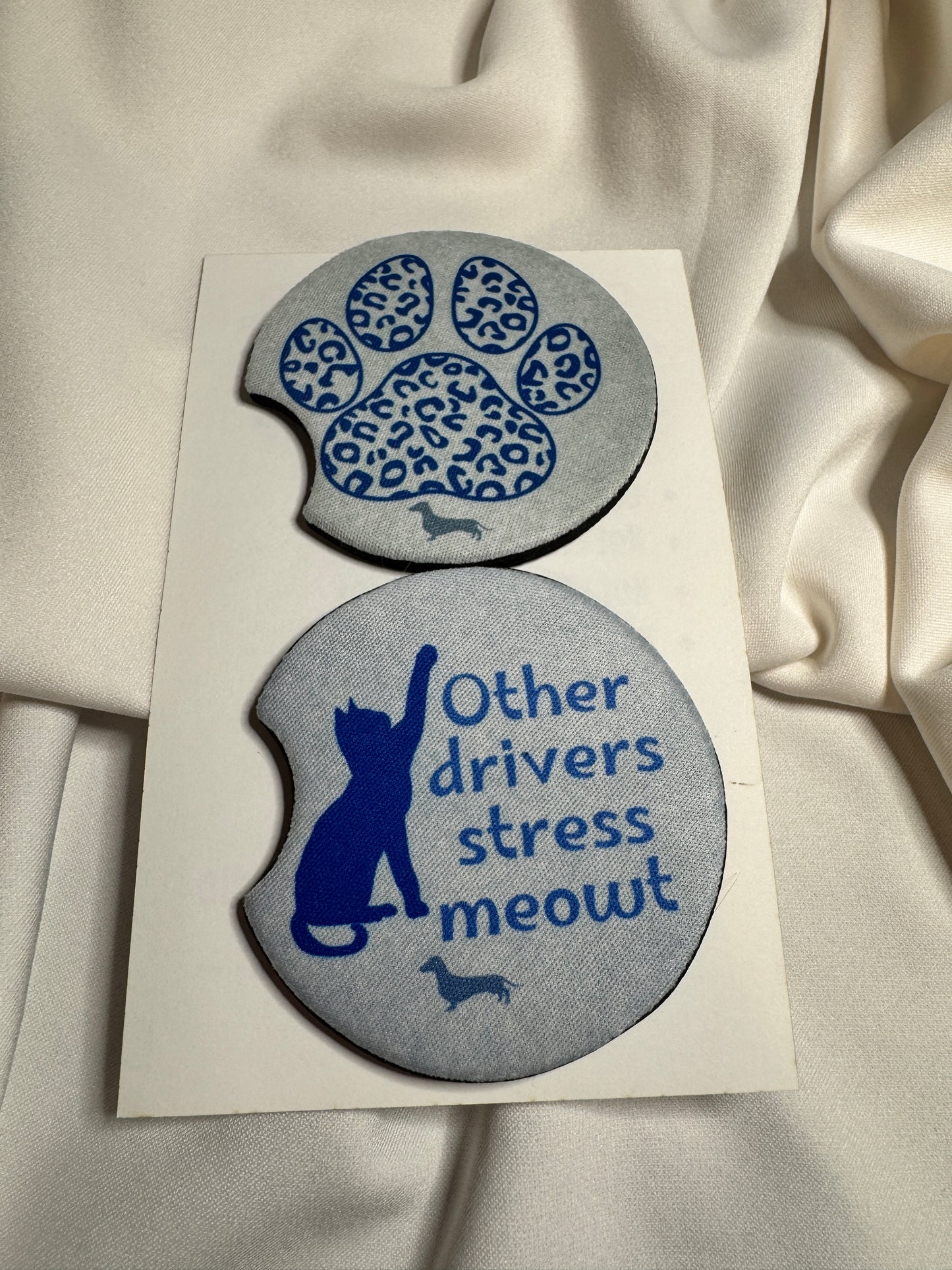 Other Drivers Stress Meowt Car Coaster