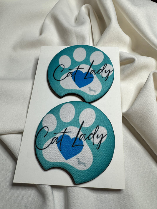 Cat Lady Car Coaster