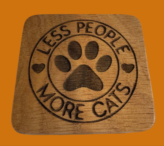 Less People More Cats Magnet