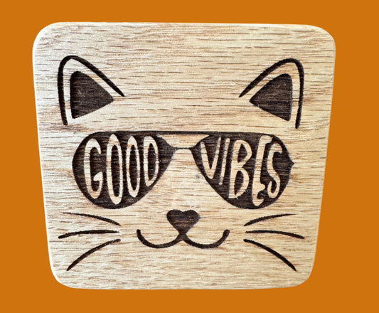 Good Vibes Cat Magnet