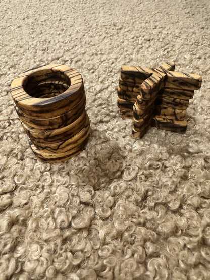 Spalted Maple and Purple Resin Tic Tac Toe Board