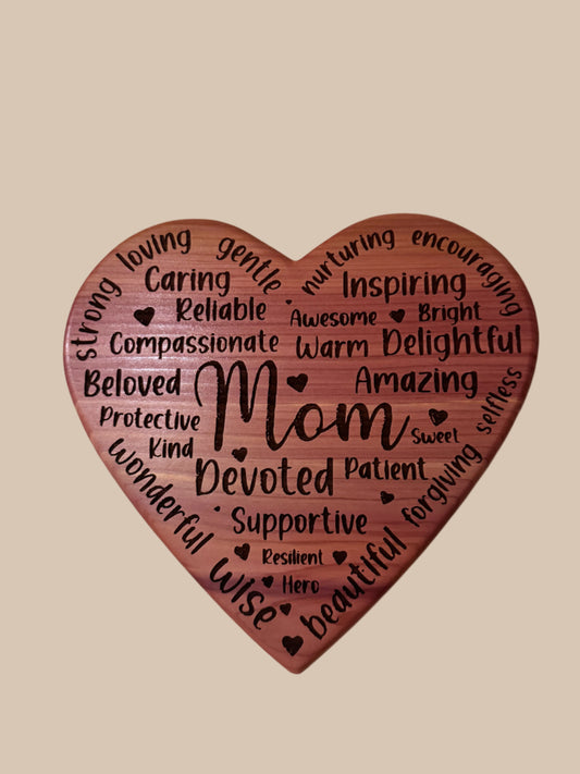 Mom Heart Plaque