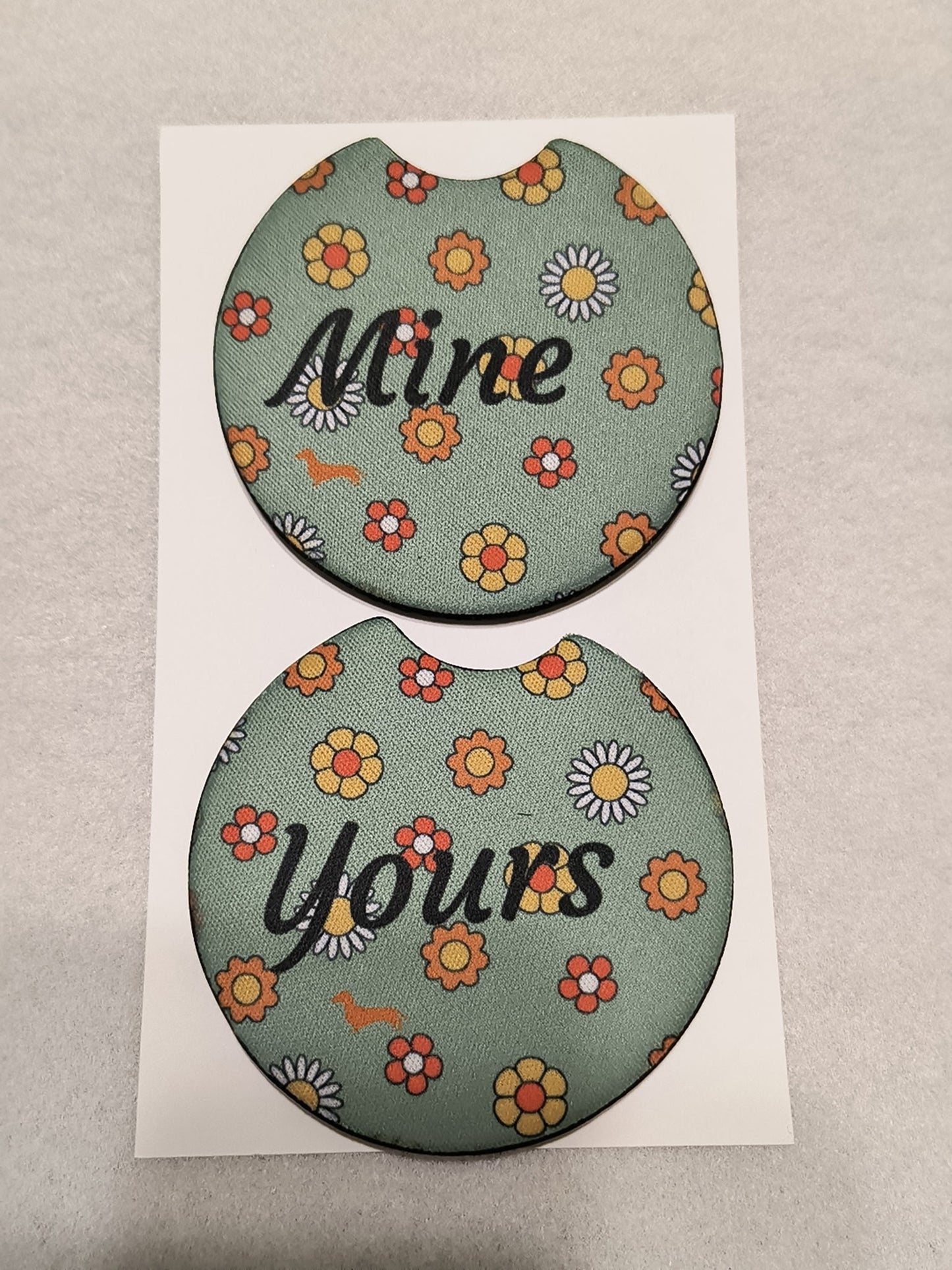 Yours / Mine Car Coasters