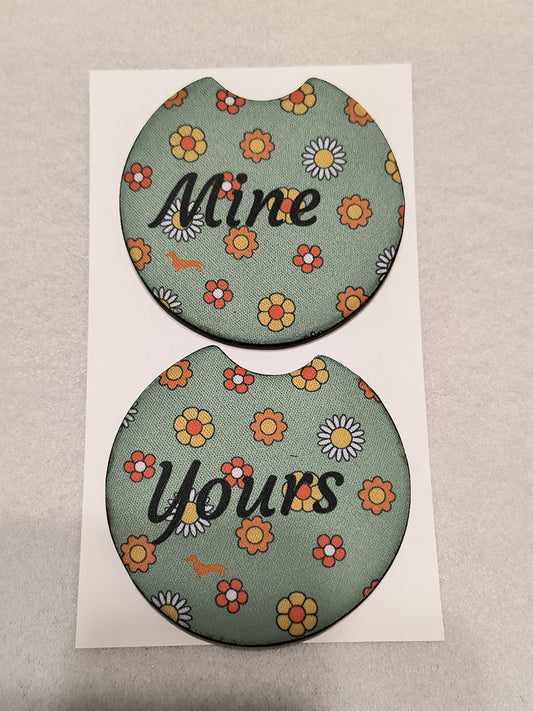 Yours / Mine Car Coasters
