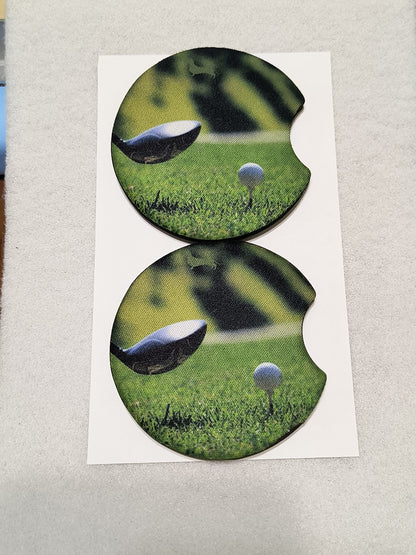 Golfing Car Coasters