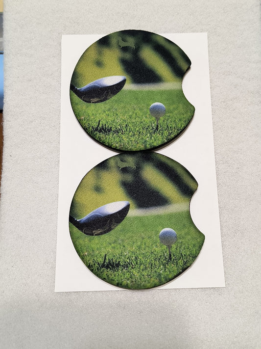 Golfing Car Coasters