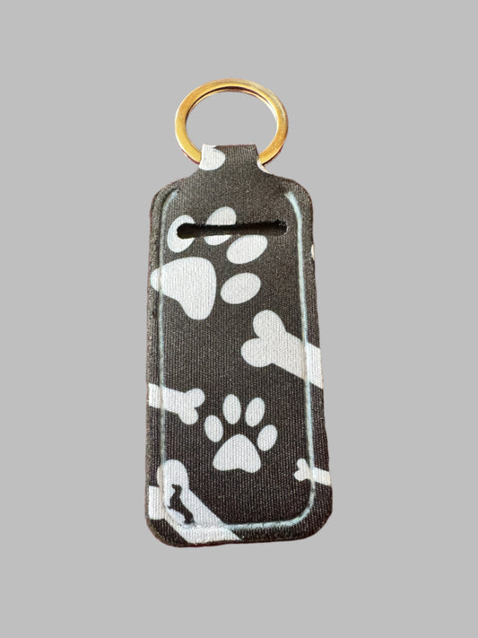 Black/White Paw and Bone Chapstick 👄 Lip Balm Holder